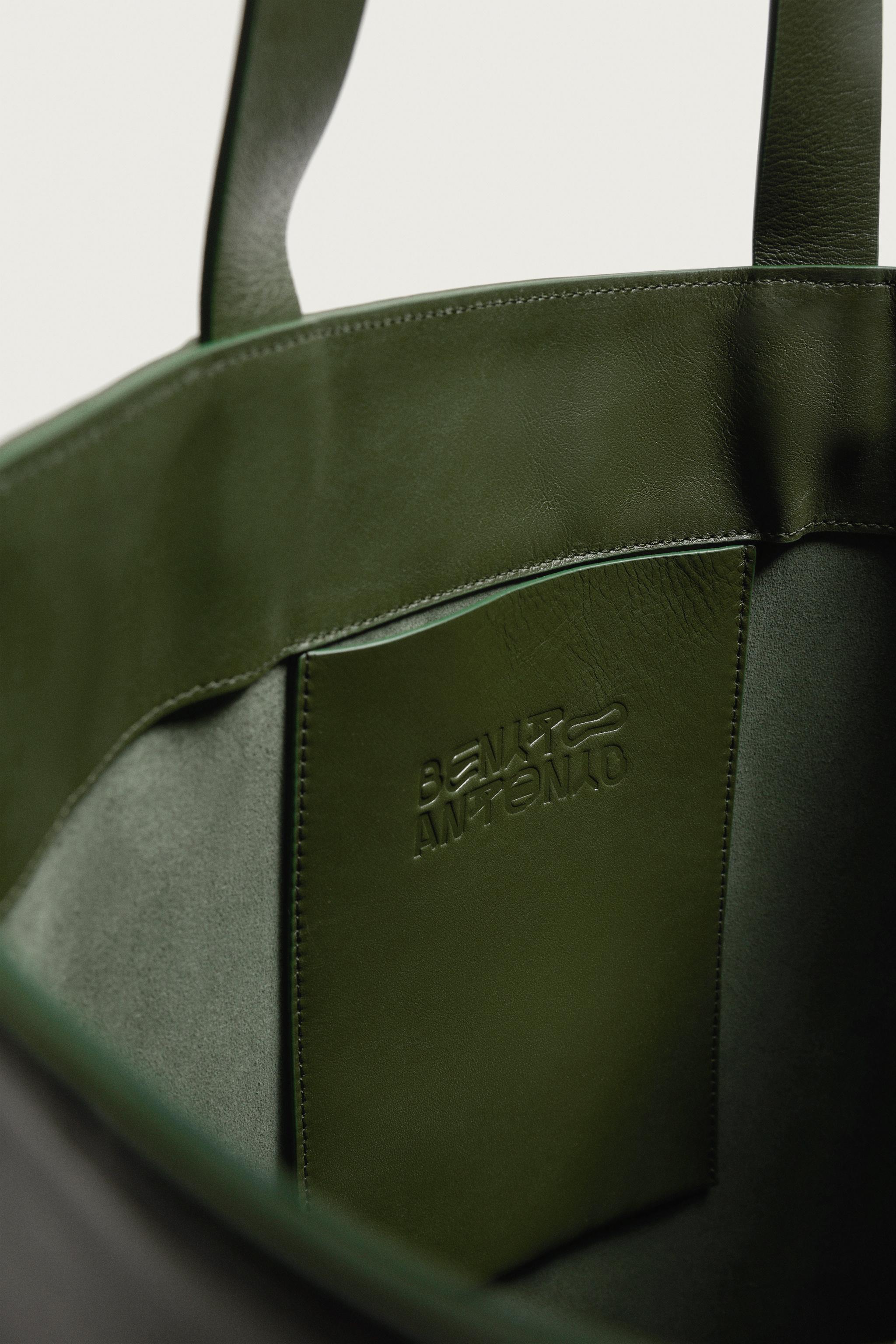 LEATHER SHOPPER BAG